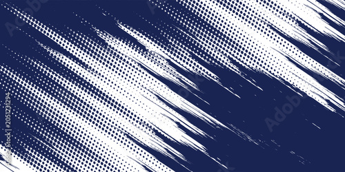 Tableau sur toile Abstract halftone wave dots background