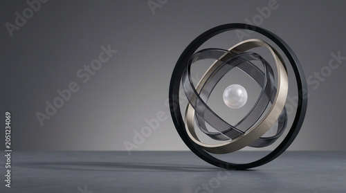 Minimalist 3D AI agent orchestration sculpture for enterprise workflow automation and multi-app system integration