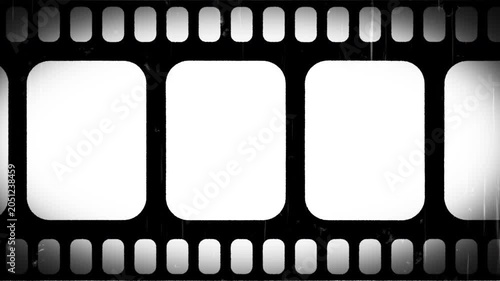 Vintage Movie Reel Film Strip Overlay Background Animation. High-quality vintage movie reel overlay with authentic film grain, dust, scratches, and cinematic film strip texture.
