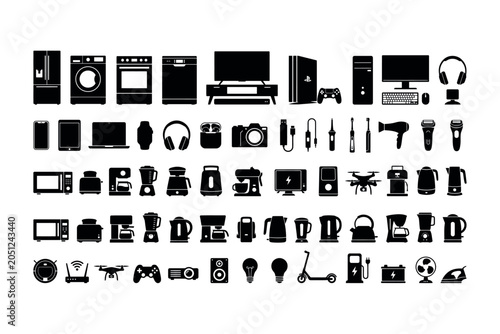 Photos Consumer Electronics Silhouette Collection.eps