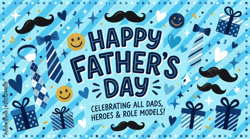 Happy father's day celebration vector illustration
