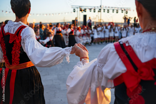Εκτύπωση καμβά Folk performers in traditional Croatian costumes