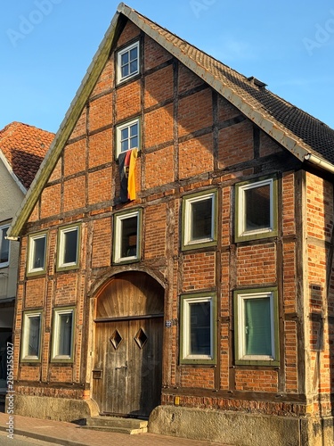Historisches Fachwerkhaus im Zentrum von Obernkirchen in Niedersachsen