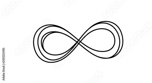 Принти на полотні Stylized Infinity Symbol on White Background