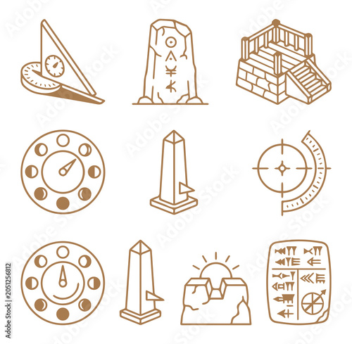 Fotografia Collection of workshop and measurement tool featuring tuning fork, calipers, chi