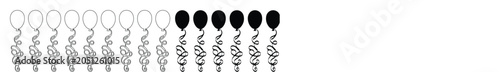 Foto Sperm cell count vector illustration, fertility concept, black and white medical