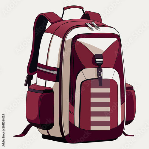 Silhouette bag vector art illustration