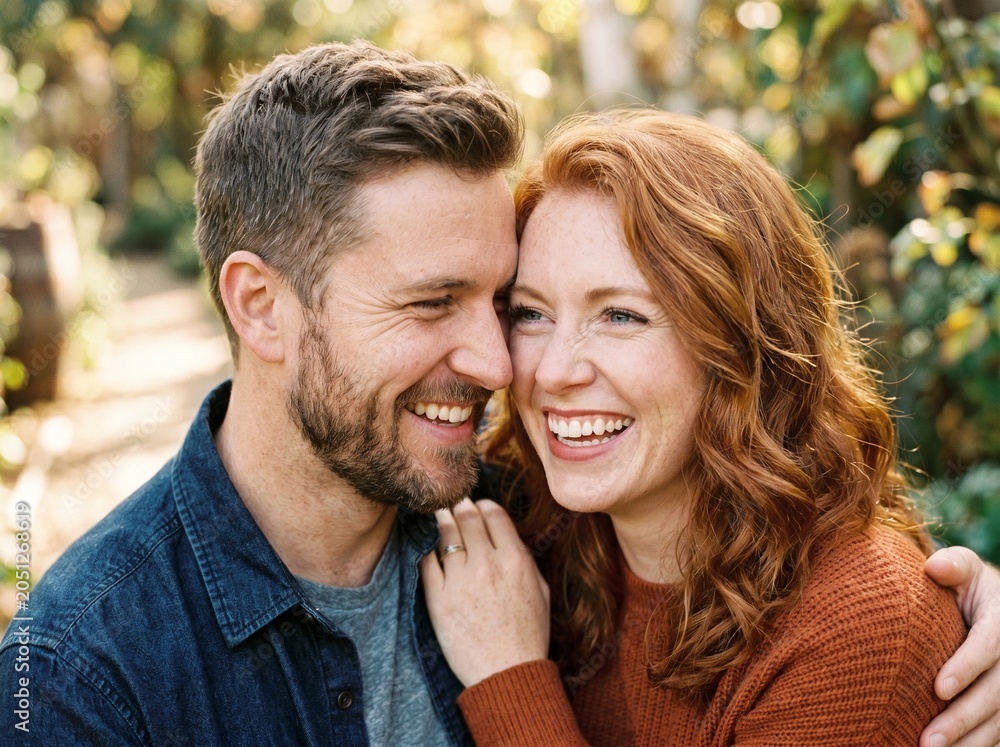 Fototapeta premium Marido e esposa sorrindo juntos