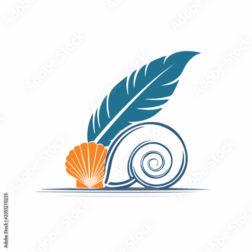 Feather and Seashell Logo