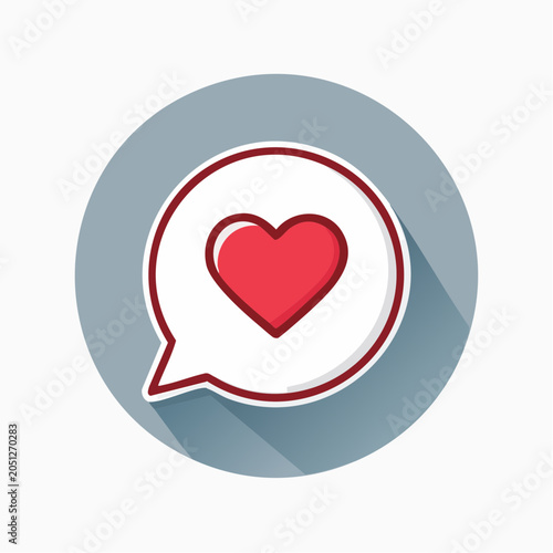 Heart in Speech Bubble Icon