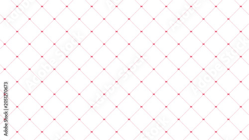 リボンと破線のクロス　おしゃれでかわいいパターン　シームレスな背景装飾イラスト