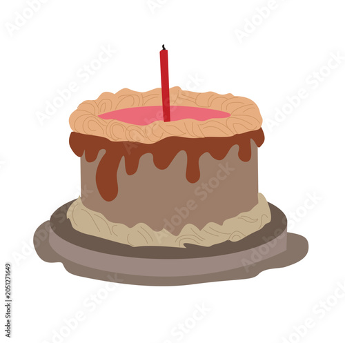 birthday cake.  birthday cake with white drip icing