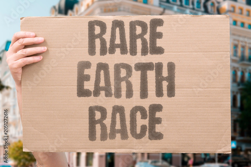 Canvas-taulu "Rare earth race" Countries compete for strategic minerals