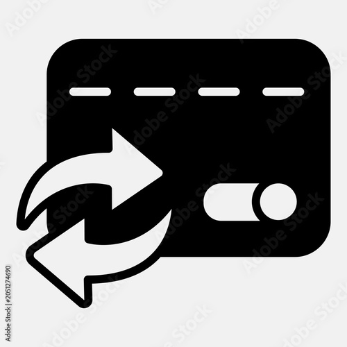 Canvas-taulu Credit card data change concept