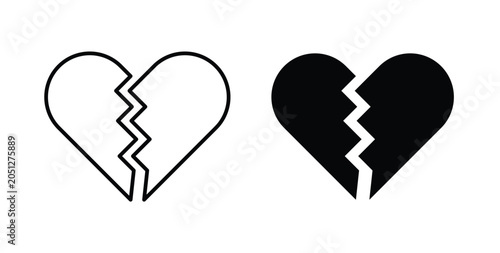 Foto Broken heart icon