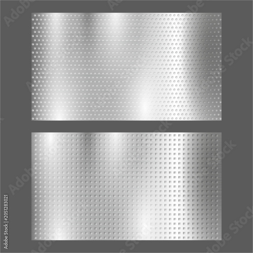 Fotografie Metal textures with embossed dot shapes