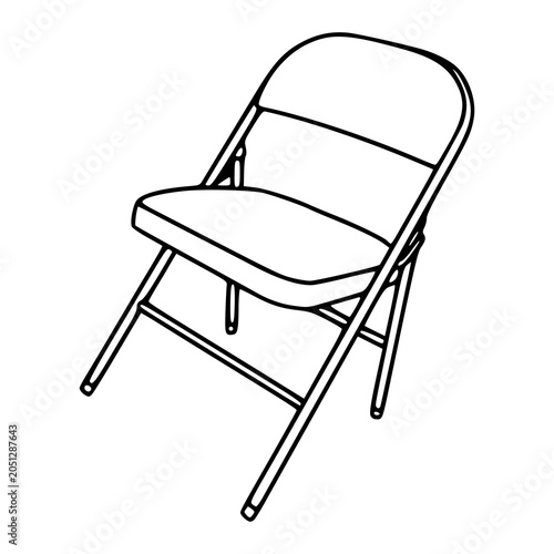 Foto minimalist sketch of a portable meta chair for furniture and event concept