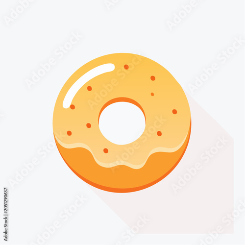 A delicious glazed donut with sprinkles, a sweet treat illustration on a white background