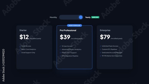 Saas Pricing Toggle Illustrates Plan Costs Monthly or Annual
