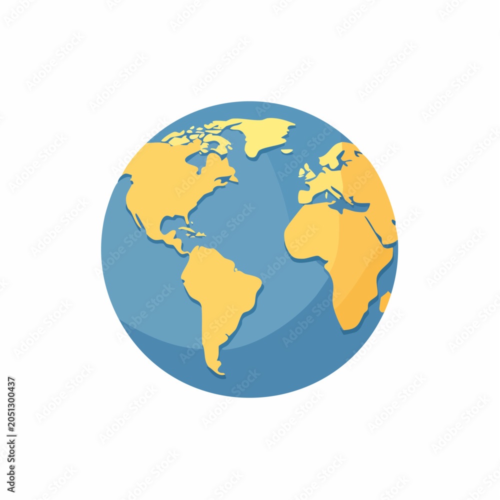 Fototapeta premium Stylized Globe Icon