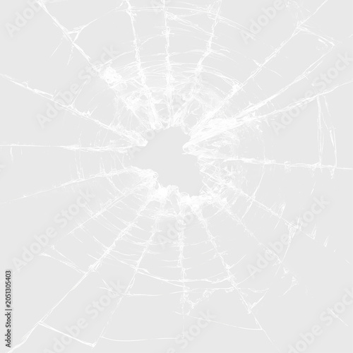 Schilderij op canvas Abstract shattered glass texture with gunfire damage effect showing broken surfa