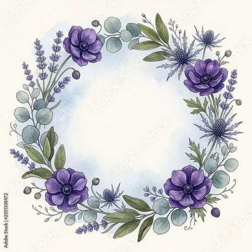 frame with flowers
