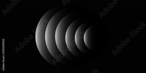 sensor waves set icon on grid transparent, ripple white color, sound wave light effect, radar and sonar digital technology, vector illustration