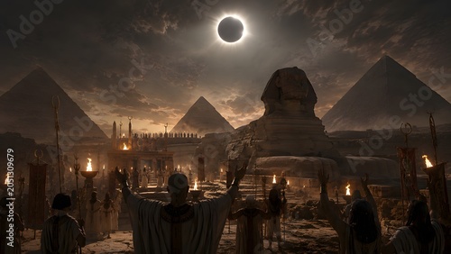Pyramids and eclipse ritual art