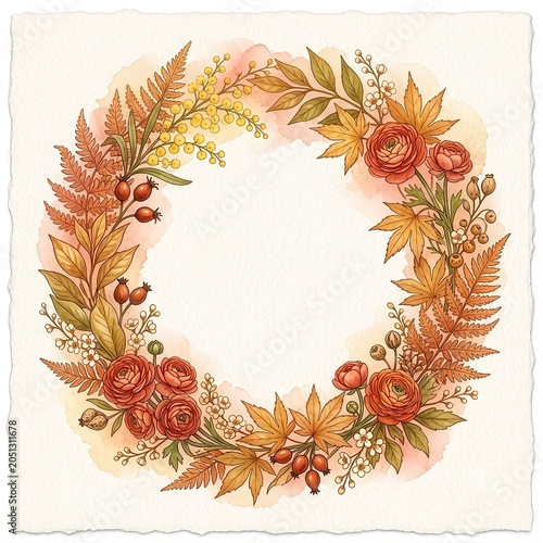 autumn leaves frame