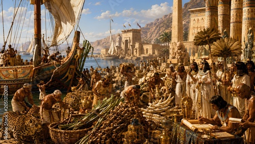 Coastal egypt historical trade art