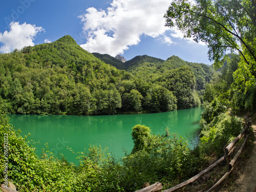 lake of Isola Santa. Garfagnana, Tuscany, Italy