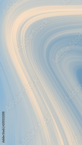 Foto Abstract soft blue beige wavy liquid paint swirl pattern suitable for backgrounds, packaging design, print materials, and textile products