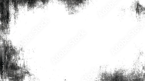 Foto black and white grunge border background with distressed smudges and rough textu