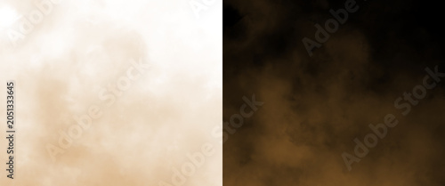 Fotografía Vintage sepia smoke texture background, ethereal brown mist on black and white b