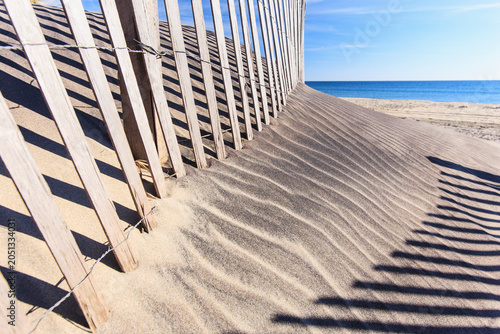 Sand fence on Fred Benson Town Beach