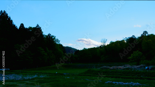日没前の青空