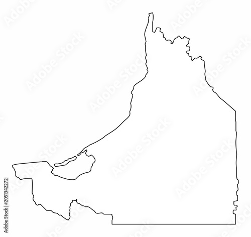 Campeche State outline map