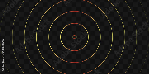 Bilde på lerret Seamless circular lines pattern radio wave background, radio wave illustration background