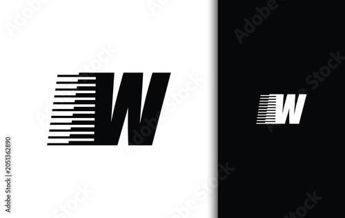 Modern Letter W Speed Line Logo Design for Technology and Corporate Brand Identity