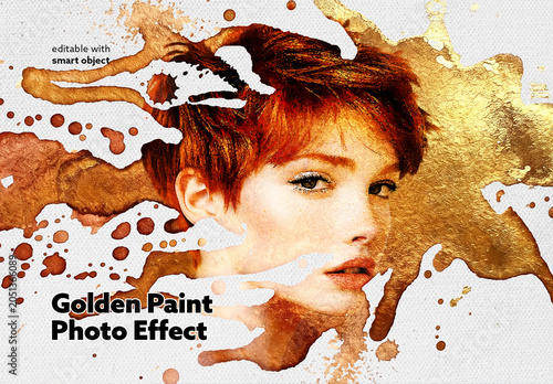 Golden Paint Photo Effect