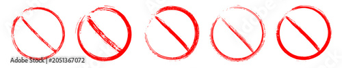 Bild auf Leinwand Grunge red prohibite, do not enter, restriction sign