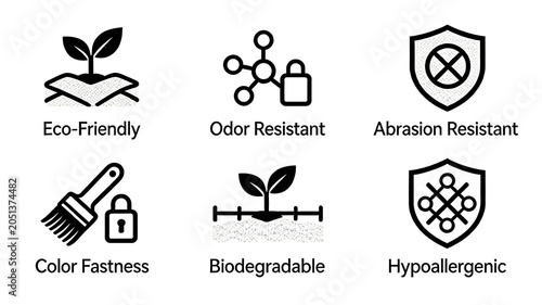 Seedling fabric and molecular shield icon, environmentally friendly, odor resistant, wear-resistant, high color fastness, high degradation and low sensitivity, sustainable fabric and green clothing.
