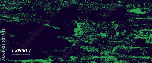 фотографія Sport grunge with punk splash and paint splatter on dark panel