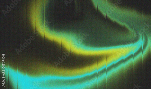 Fotografie Vibrant green and yellow swirling pattern on dark background with textured effec