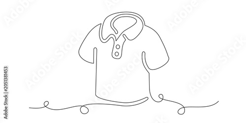 continuous line polo shirt