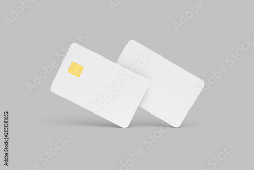 Blank Smart Credit Card Mockup with EMV Chip