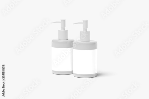 Blank Cosmetic Pump Bottle Mockup