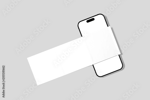 Blank Smartphone Sleeve Mockup with Insert Cards