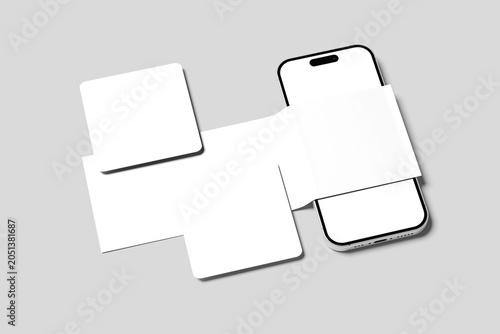 Blank Smartphone Sleeve Mockup with Insert Cards