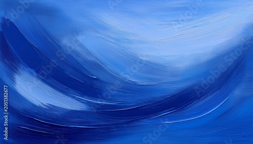 A Fragment Of The Indigo Background Painted With Gouache